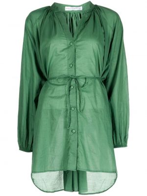 Mini obleka z gumbi Faithfull The Brand zelena