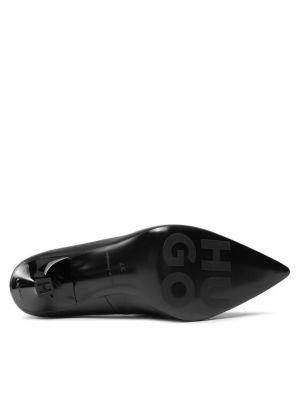 Полуотворени обувки с ток Hugo черно
