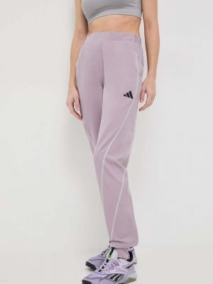 Pletené kalhoty Adidas Performance růžové