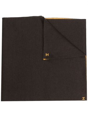 Bufanda de seda Hermès marrón