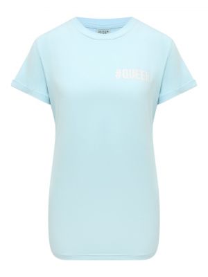 Хлопковая футболка Seven Lab голубая