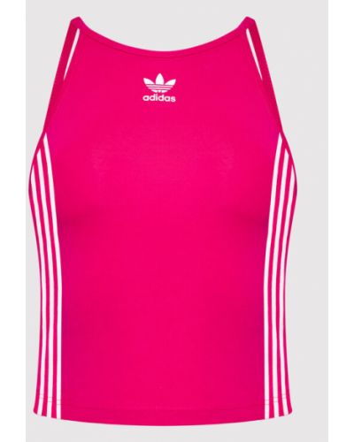 Slim fit top Adidas Originals růžový