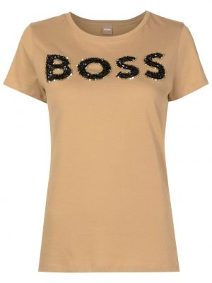 T-shirt Boss brun