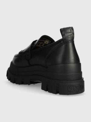 Pantofi loafer cu franjuri cu platformă Buffalo negru