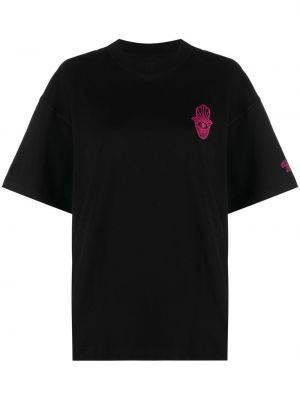 T-shirt à imprimé avec manches courtes Stand Studio noir