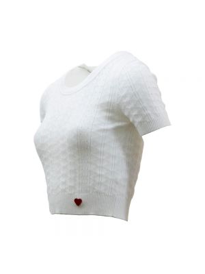 Camiseta de algodón manga corta con corazón Love Moschino
