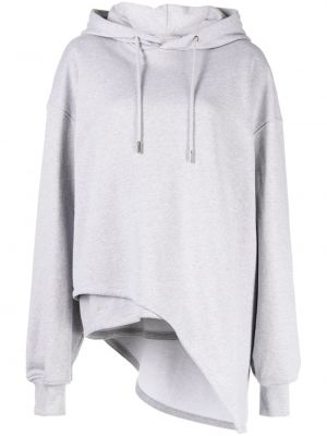 Asymmetrischer hoodie aus baumwoll System grau