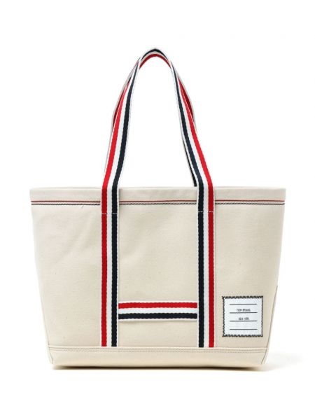 Bomuld mini taske Thom Browne hvid