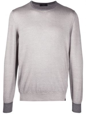 Pull en laine col rond Fay gris