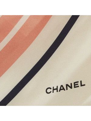 Bufanda de seda Chanel Vintage beige