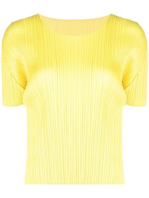Плисирана тениска Pleats Please Issey Miyake жълто
