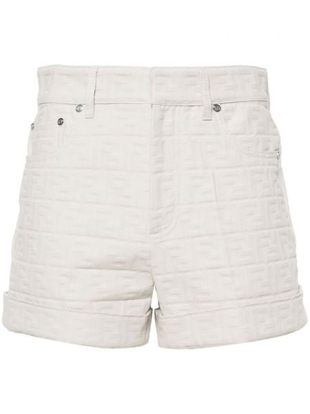 Jacquard shorts aus baumwoll Fendi grau