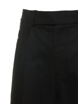 Pantaloni din bumbac cu imagine Federico Cina negru