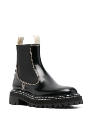 Chelsea boots en cuir vernis Proenza Schouler noir