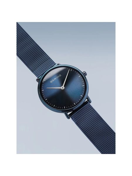 Relojes slim fit de malla Bering azul
