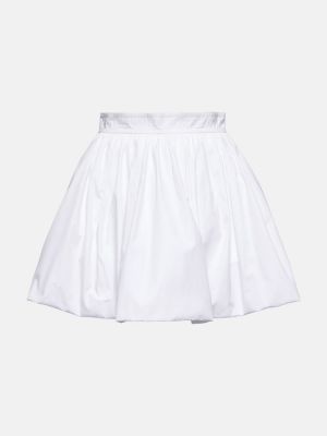 Bavlněné mini sukně s vysokým pasem Patou bílé