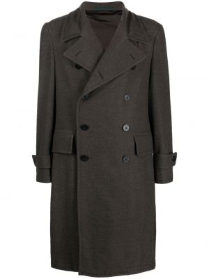 Manteau droit en laine Caruso gris
