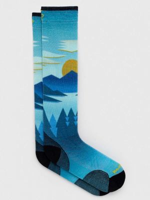 Ponožky s potiskem Smartwool modré