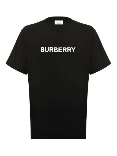Хлопковая футболка Burberry черная