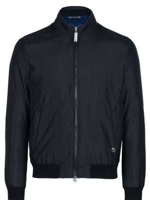 Шелковая демисезонная куртка Stefano Ricci черная
