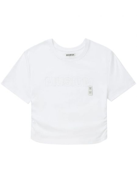 T-shirt brodé en coton Musium Div. blanc