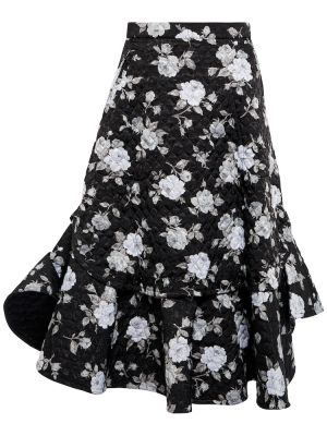 Pikowana spódnica midi w kwiatki Noir Kei Ninomiya