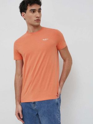 Тениска с дълъг ръкав с принт Pepe Jeans оранжево