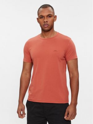 Slim fit priliehavé tričko Calvin Klein oranžová
