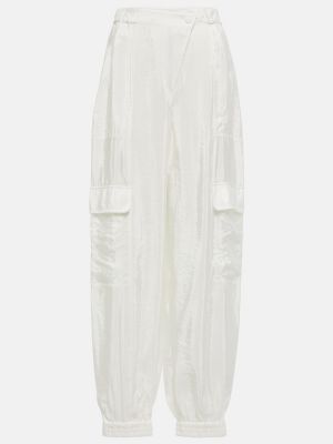 Spodnie cargo z wysoką talią Simkhai białe