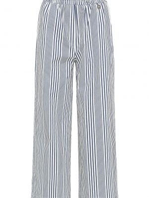 Памучни широки панталони тип „марлен“ Dreimaster Maritim бяло