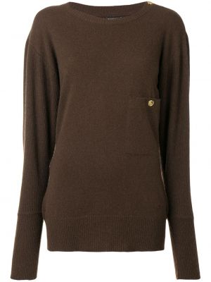 Jersey con botones de tela jersey Chanel Pre-owned marrón