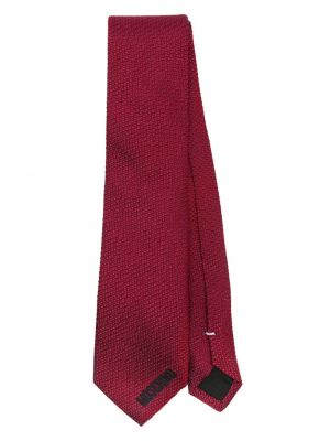 Jedwabny haftowany krawat Moschino