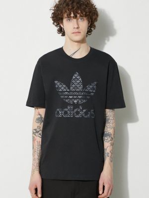 Pamut póló Adidas Originals fekete