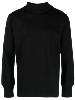 Bavlněný svetr s potiskem Sacai černý