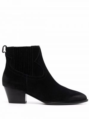 Ankle boots na obcasie Ash czarne