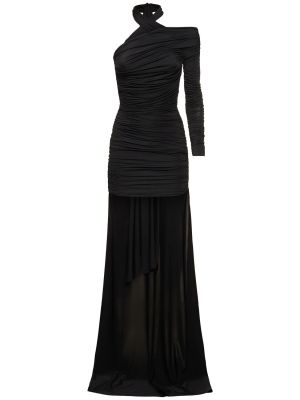 Sukienka mini z dżerseju asymetryczna Giuseppe Di Morabito czarna