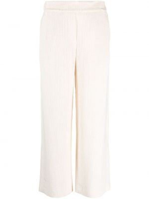 Панталон от рипсено кадифе Incotex бяло