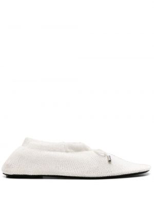 Плетени ниски обувки Toteme бяло