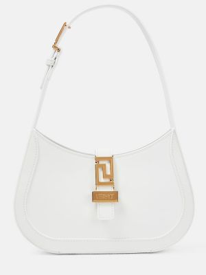 Bolsa de hombro de cuero con estampado elegante Versace