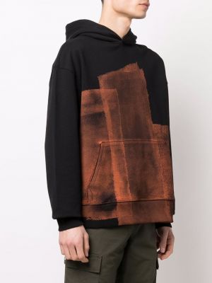 Bluza z kapturem bawełniana z nadrukiem w abstrakcyjne wzory A-cold-wall*