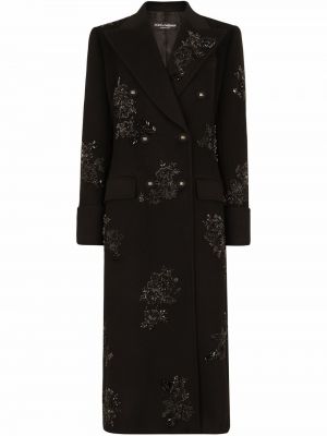 Палто с мъниста Dolce & Gabbana черно