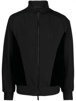 Jacke mit stickerei mit reißverschluss Giorgio Armani schwarz