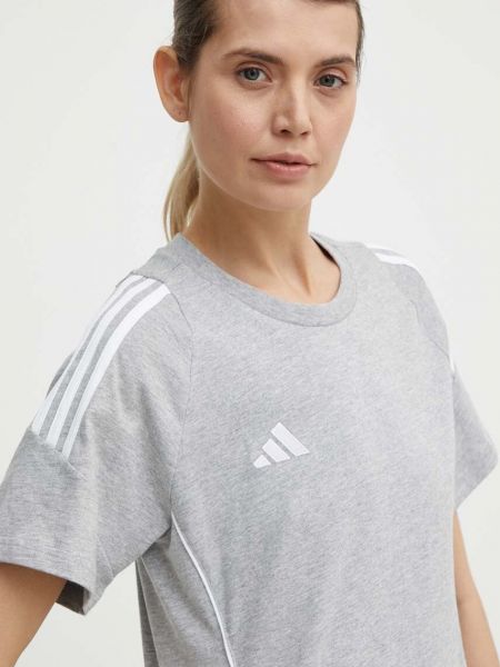 Koszulka bawełniana Adidas Performance szara