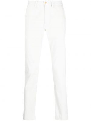Skinny παντελόνι Polo Ralph Lauren λευκό