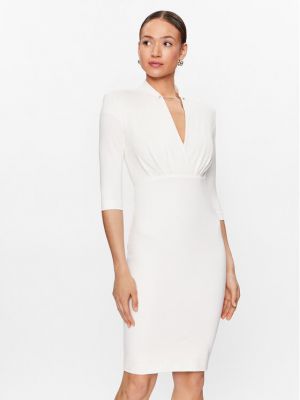 Коктейлна рокля slim Liu Jo бяло