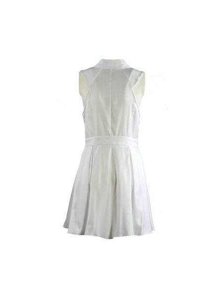 Mini vestido con botones con cremallera Elisabetta Franchi blanco