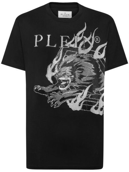 Bavlnené tričko Philipp Plein čierna