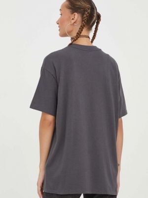 Bavlněné tričko Abercrombie & Fitch šedé