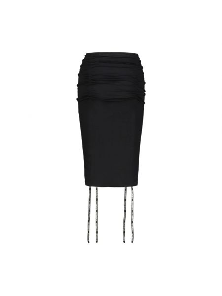 Falda midi de tela jersey Vetements negro