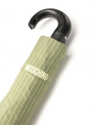 Parapluie à rayures à imprimé Moschino vert